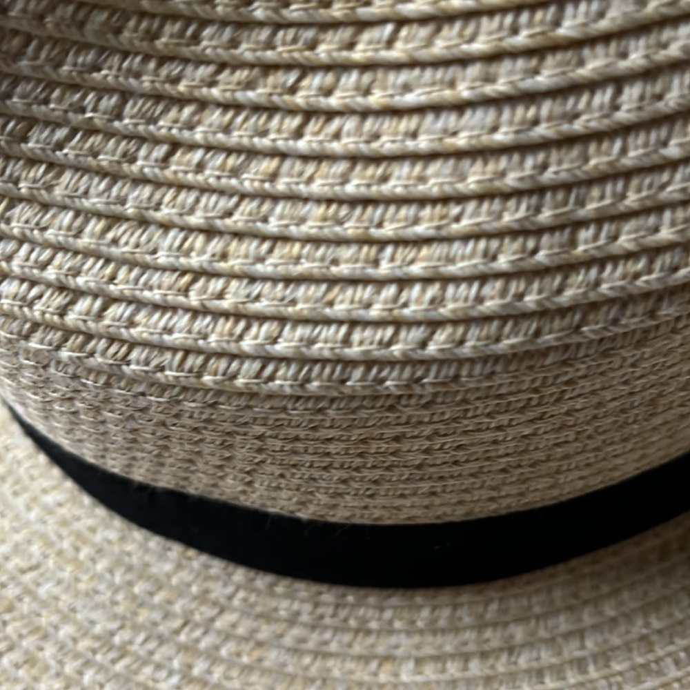 Goorin Bros. "Fine Day" Beige Straw Fedora Hat w/Pinstripe Band Size M - Picture 5 of 5